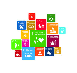 Sustainable Development Goals, Agenda 2030. Good Health and Well-Being - Goal 3. Isolated icons. Vector illustration EPS 10