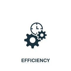 Efficiency icon. Monochrome simple icon for templates, web design and infographics