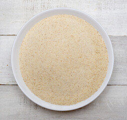Semolina in bowl