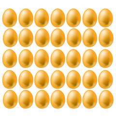 Golden eggs for easter