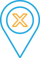 Location pin icon sign symbol design