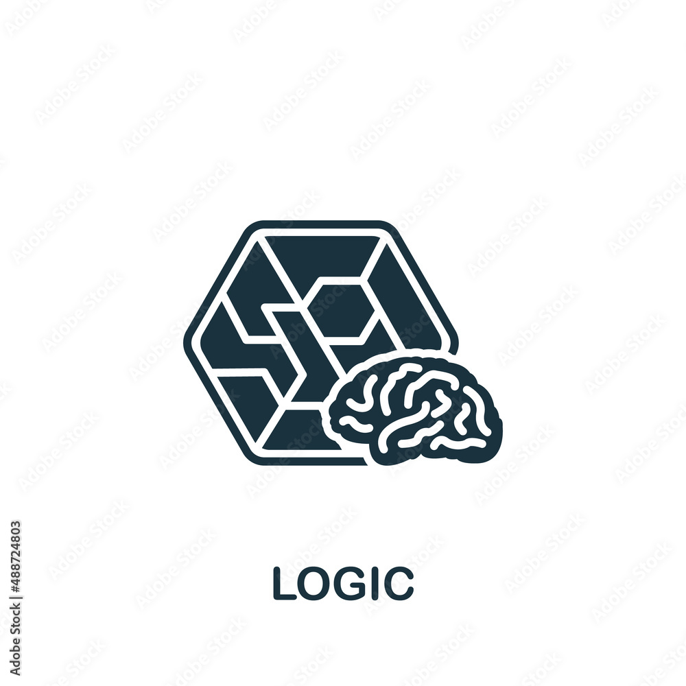 Poster logic icon. monochrome simple icon for templates, web design and infographics