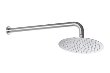 Photo of a shower column on a white background. Bathroom design. Elements in the interior. Water...