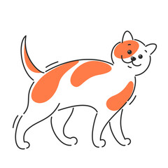 Cute cat. Cartoon vector illustration