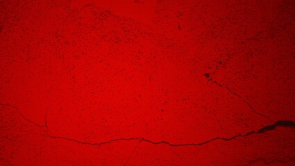 Rote Mauer mit Riss und Beschädigung