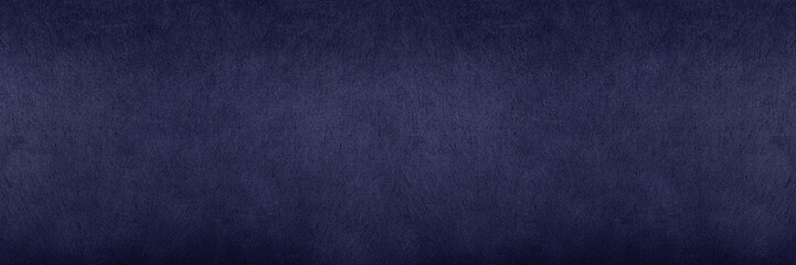 Navy blue wide panoramic texture. Dark indigo gloomy grunge abstract banner background