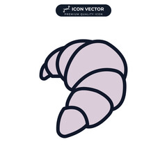 croissant icon symbol template for graphic and web design collection logo vector illustration