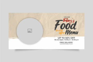Obraz premium Delicious Food web banner and food menu template