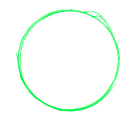 Kreis Umrandung grün: Handgemalte unordentliche Skizze