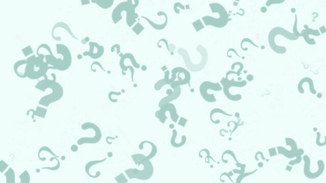 Question marks animation on white background