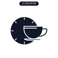 coffee break icon symbol template for graphic and web design collection logo vector illustration