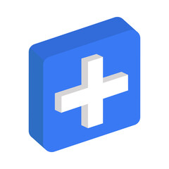 Obraz premium medical cross button