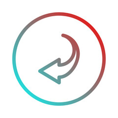 arrow turn left icon