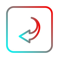 arrow turn left icon