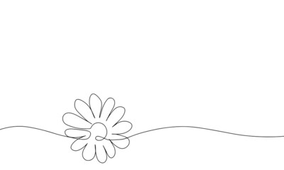 Flower. Hand-drawn illustration. Line art.