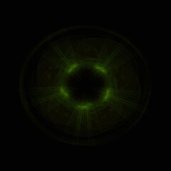 Bright abstract background with leaks. Lighting tunnel. Magic portal. Vivid sphere lens