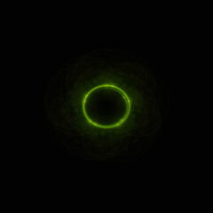 Bright abstract background with leaks. Lighting tunnel. Magic portal. Vivid sphere lens