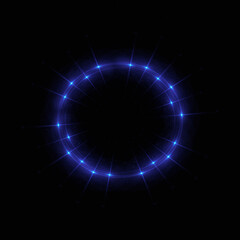 Bright abstract background with leaks. Lighting tunnel. Magic portal. Vivid sphere lens