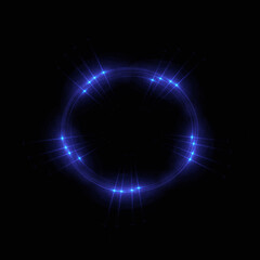 Bright abstract background with leaks. Lighting tunnel. Magic portal. Vivid sphere lens