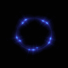 Bright abstract background with leaks. Lighting tunnel. Magic portal. Vivid sphere lens