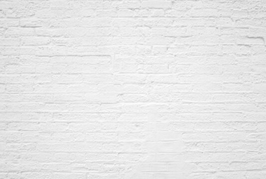 Wei&szlig;e Backsteinwand - Steinmauer in wei&szlig; als Hintergrund