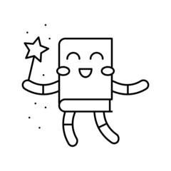 fairytales and folklore book line icon vector illustration