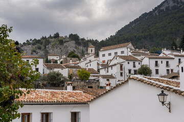 Fototapeta na wymiar view of the idyllic whitewashed Andalusian mountain village of Grazalema