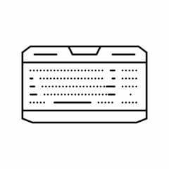 Obraz premium gaming keyboard line icon vector illustration