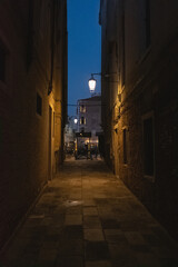 Fototapeta na wymiar Venice, Italy, by Night, Venetian streets during the night