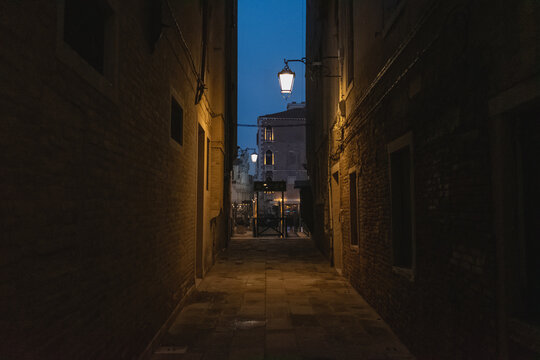 Venice, Italy, by Night, Venetian streets during the night
