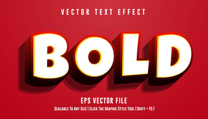 bold font effect. editable text effect 