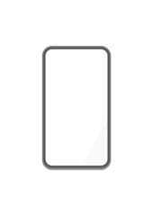 白いディスプレイに黒い枠のスマートフォンの素材 - 縦