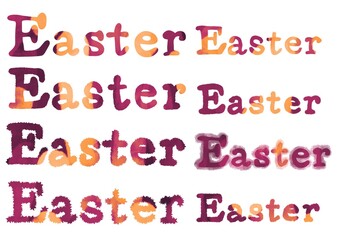 Set with Easter for hobbies and cards and posters and postcard and magazines and stickers and kids and shops