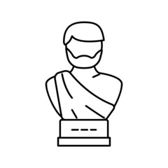 statue ancient rome line icon vector illustration