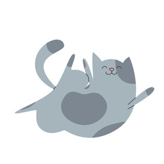 Cute sleeping cat character, cartoon style, vector illustration