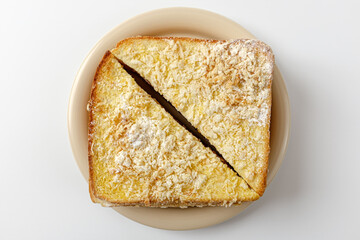 Monte Cristo Sandwich on a white background