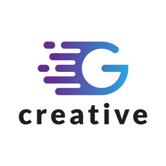 letter G fast creative logo design