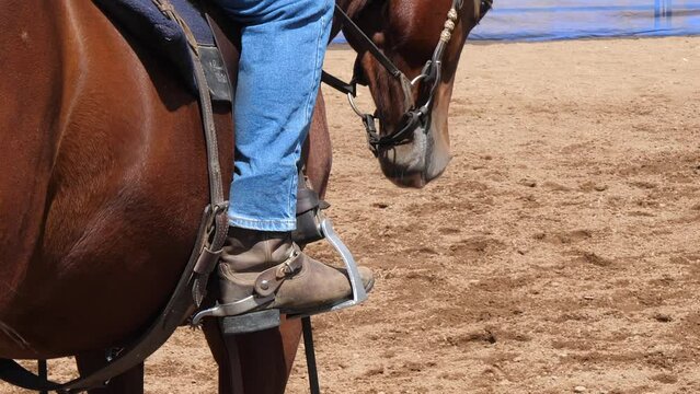 a stirrup on a cowboy horse