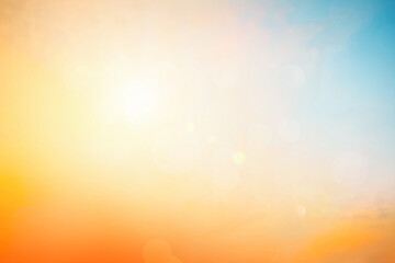Relaxing outdoors vacation landscape concept: Abstract blurred sunlight beach colorful blurred...