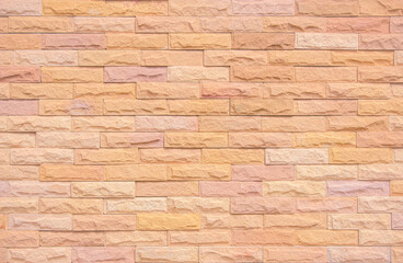 Orange and white brick wall texture background. Brickwork and stonework flooring interior rock old pattern 