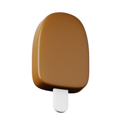 Icecream on stick high quality 3D render illustration icon.