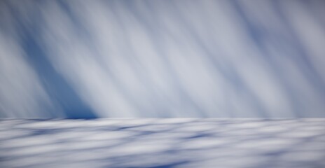 Obraz premium Blank colorful wall background and hard falling shadow. 3D rendering.