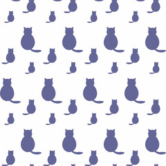 pattern of vector purple cat