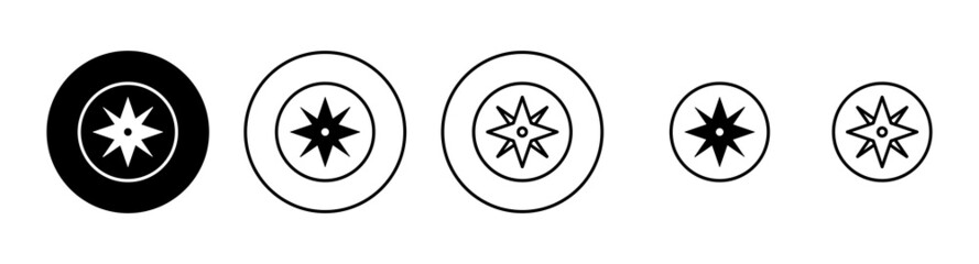 Compass icons set. arrow compass icon sign and symbol