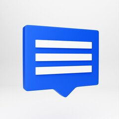 3d cartoon icon  chat message mail for mockup template presentation infographic  3d render illustration