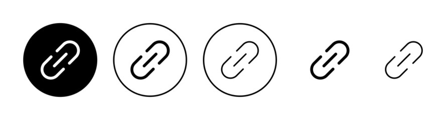 Link icons set. Hyperlink chain sign and symbol