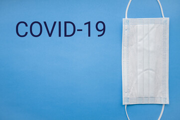 Isolated Coronavirus or COVID-19 protective medical face mask