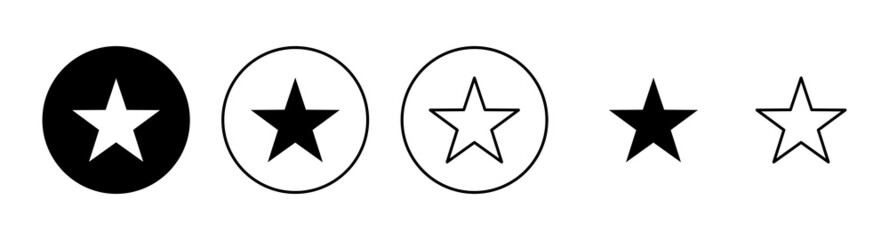 Star Icons set. rating sign and symbol. favourite star icon