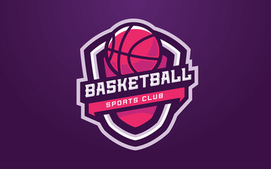 Modern and Creative Basketball Club Logo for Sports Team