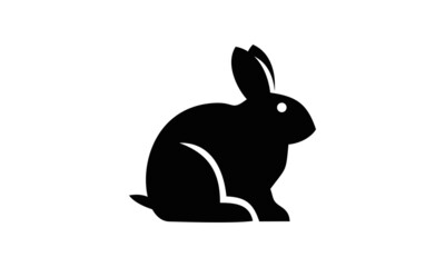 rabbit silhouette design vector